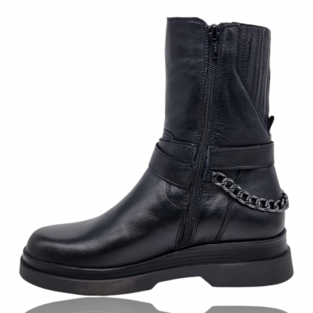 Ghete Damă Casual Din Piele Naturală Neagră 8768 [7]