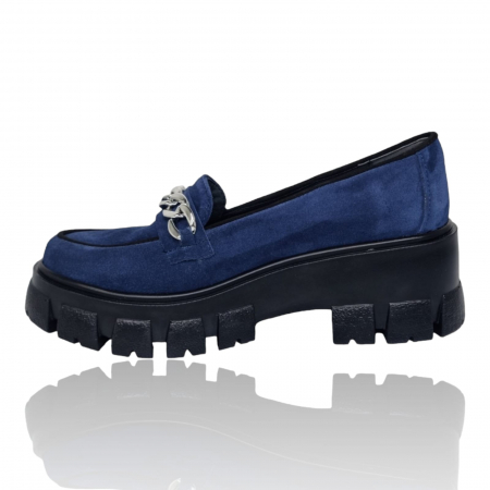 Pantofi Damă Casual Confort Din Piele Blue Vel 5244 [1]