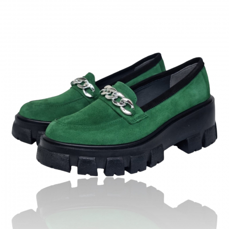 Pantofi Damă Casual Confort Din Piele Naturală Verde 5245 [3]