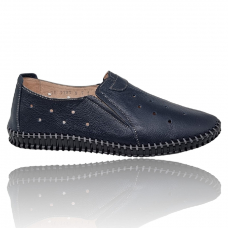 Pantofi Damă Casual Din Piele Naturală Negru 4009 [3]