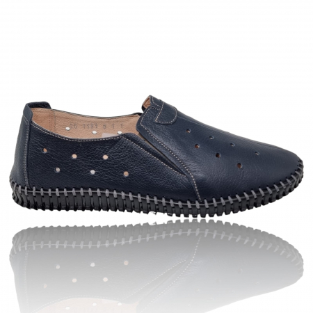 Femei - Pantofi Damă Casual Din Piele Naturală Negru 4009