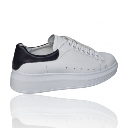 Pantofi Damă Casual Confort Din Piele Naturală Albă 5021 [4]