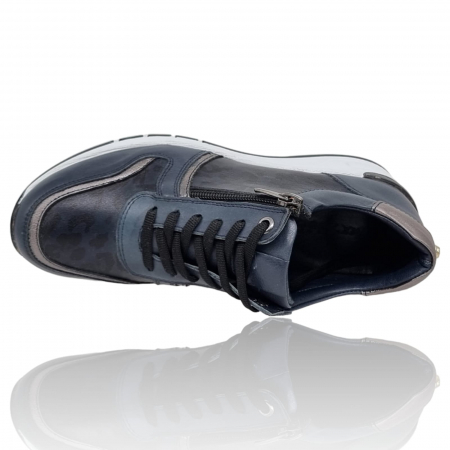 Pantofi Damă Casual Confort Din Piele Naturală Blue 5020 [4]
