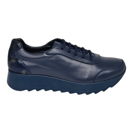Pantofi Eleganti Pentru Femei - Pantofi Damă Casual Confort Din Piele Naturală Blue 5057
