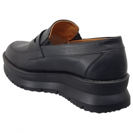 Pantofi Damă Casual Confort Din Piele Naturală Neagră 5039 [4]