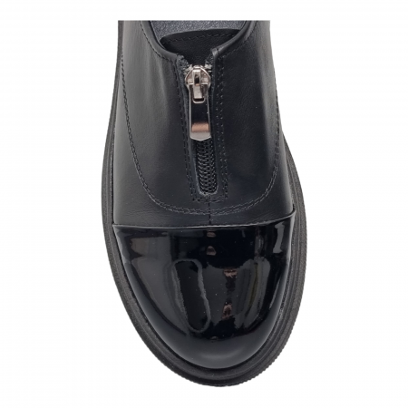 Pantofi Damă Casual Confort Din Piele Naturală Neagră 5138 [2]