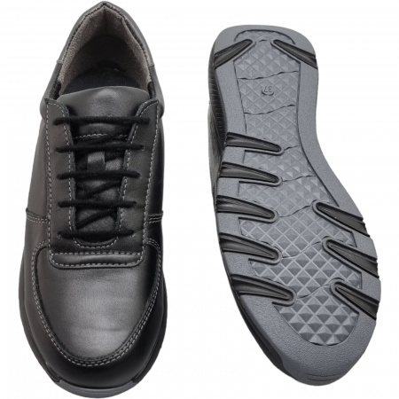 Pantofi Damă Casual Confort Din Piele Naturală Neagră 5084 [5]