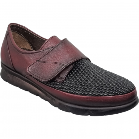 Femei - Pantofi Damă Casual Confort Din Piele Naturală Bordo  5085
