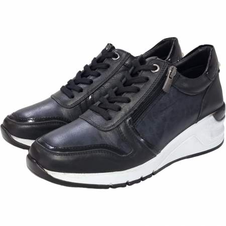Pantofi Damă Casual Confort Din Piele Naturală Neagră 5059 [2]