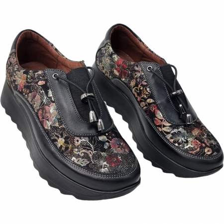 Pantofi Damă Casual Confort Din Piele Naturală Neagră 5079 [3]