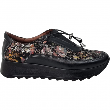 Pantofi Eleganti Pentru Femei - Pantofi Damă Casual Confort Din Piele Naturală Neagră 5079