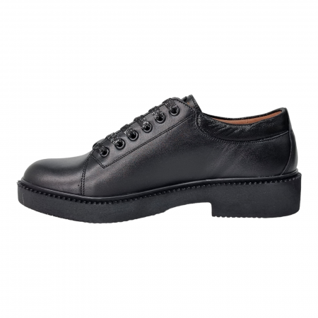 Pantofi Damă Casual Confort Din Piele Naturală Neagră 5081 [1]