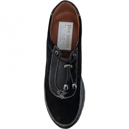 Pantofi Damă Casual Confort Din Piele Naturală Neagră 5083 [4]