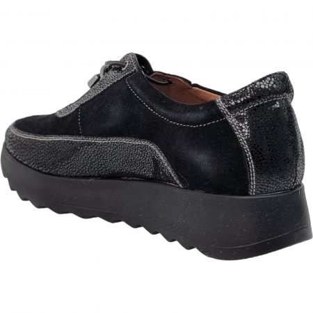 Pantofi Damă Casual Confort Din Piele Naturală Neagră 5083 [3]