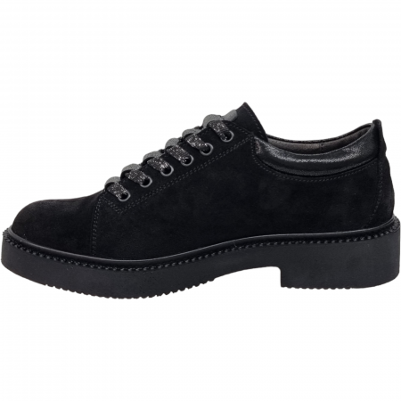 Pantofi Damă Casual Confort Din Piele Naturală Neagră 5087 [1]