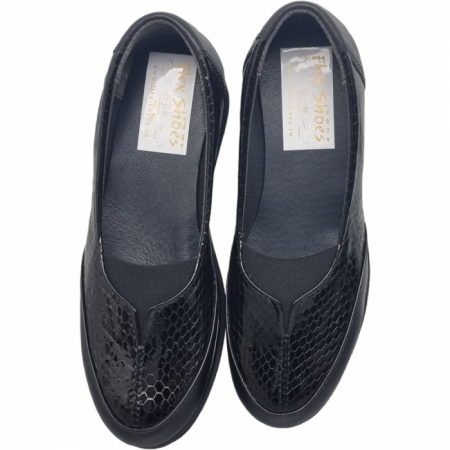 Pantofi Damă Casual Confort Din Piele Naturală Neagră 5012 [4]