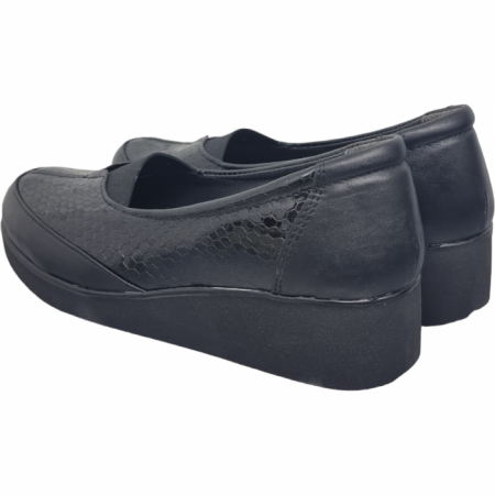Pantofi Damă Casual Confort Din Piele Naturală Neagră 5012 [2]