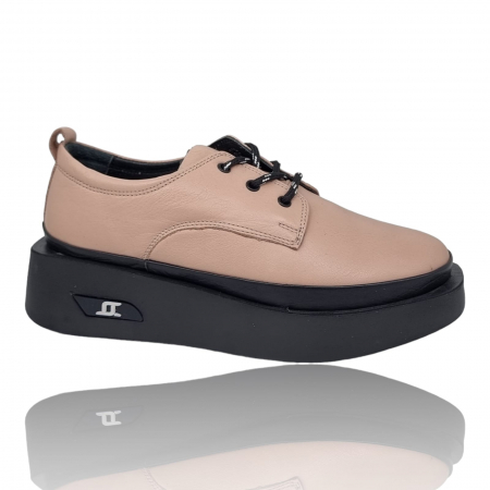 Femei - Pantofi Damă Casual Confort Din Piele Naturală Crem 5110