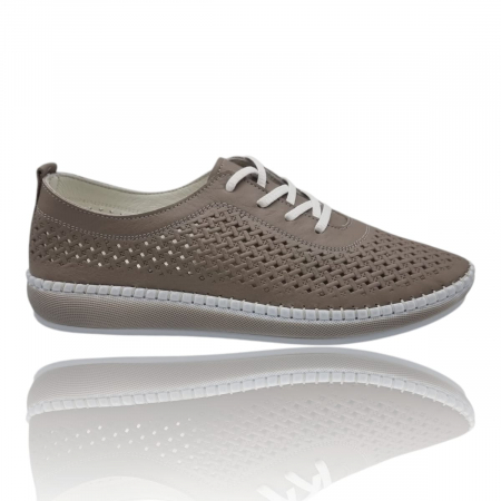 Pantofi Pentru Femei - Pantofi Damă Casual Confort Din Piele Naturală GriSilver 5301