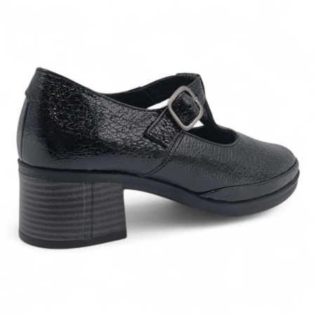 Pantofi Damă Casual Confort Din Piele Naturală Neagră 25440 [0]