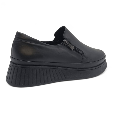 Pantofi Damă Casual Confort Din Piele Naturală Neagră 25441 [2]