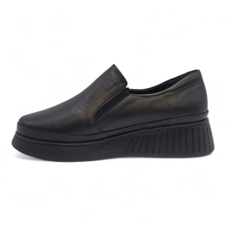Pantofi Damă Casual Confort Din Piele Naturală Neagră 25441 [3]