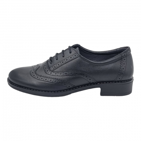 Pantofi Damă Casual Confort Din Piele Naturală Neagră 5003 [1]
