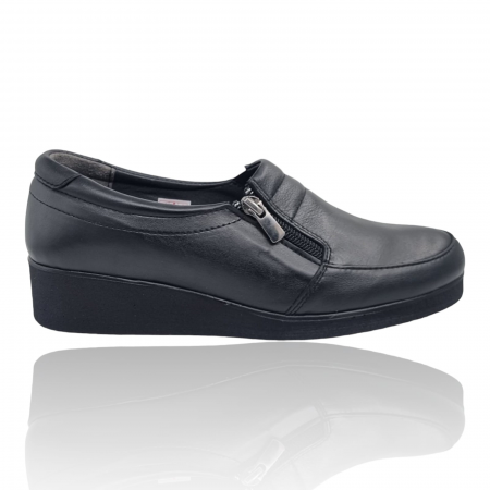 Femei - Pantofi Damă Casual Confort Din Piele Naturală Neagră 5029
