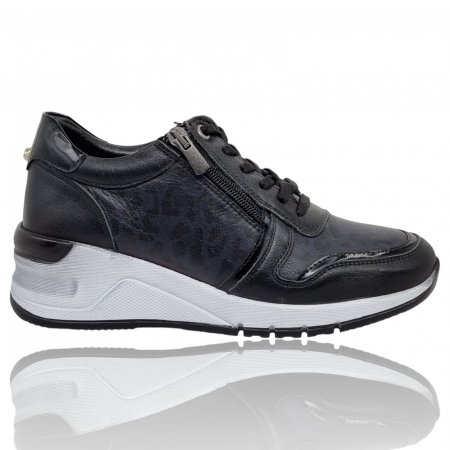 Femei - Pantofi Damă Casual Confort Din Piele Naturală Neagră 5059