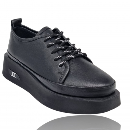 Pantofi Damă Casual Confort Din Piele Naturală Neagră 5065 [2]