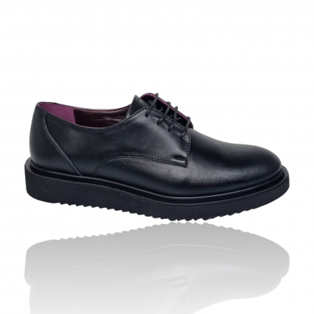 Femei - Pantofi Damă Casual Confort Din Piele Naturală Neagră 5073