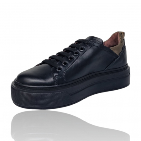 Pantofi Damă Casual Confort Din Piele Naturală Neagră 5070 [4]