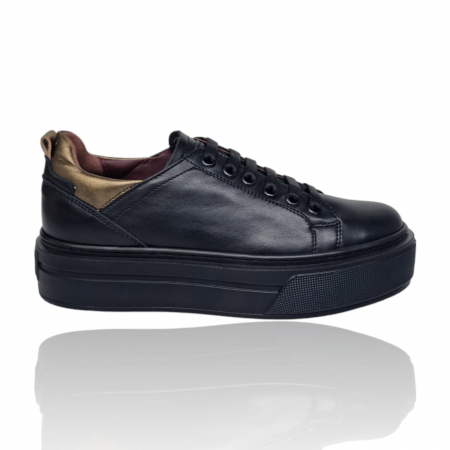 Femei - Pantofi Damă Casual Confort Din Piele Naturală Neagră 5070