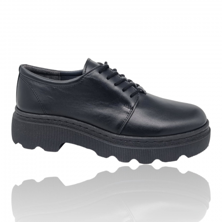Pantofi Eleganti Pentru Femei - Pantofi Damă Casual Confort Din Piele Naturală Neagră 5137