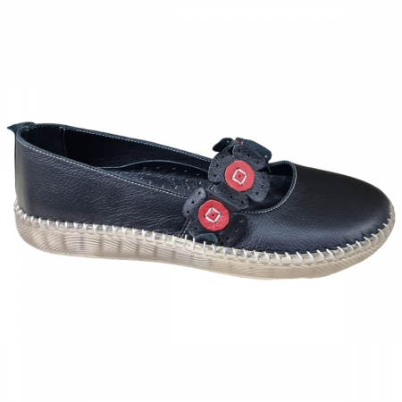 Balerini Pentru Femei - Balerine Damă Confort Din Piele Naturală 8039