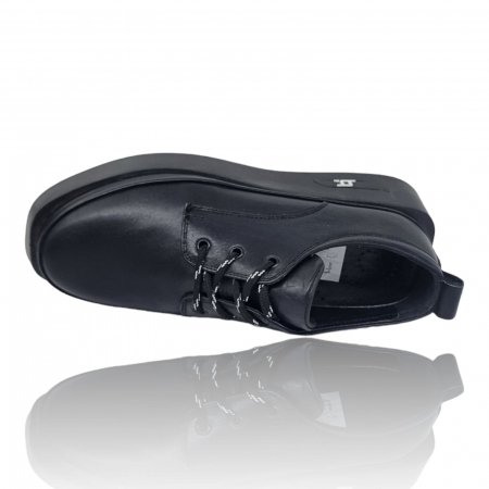 Pantofi Damă Casual Confort Din Piele Naturală Perforată Neagră 5109 [4]