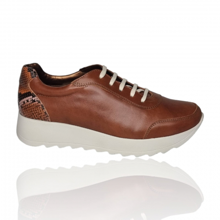 Femei - Pantofi Damă Casual Confort Din Piele Maro 5143