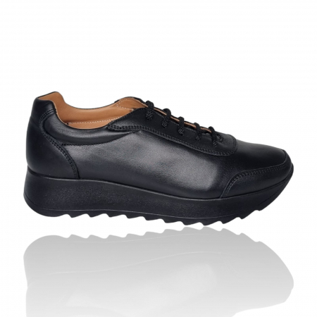 Pantofi Eleganti Pentru Femei - Pantofi Damă Casual Confort Din Piele Neagră 5144