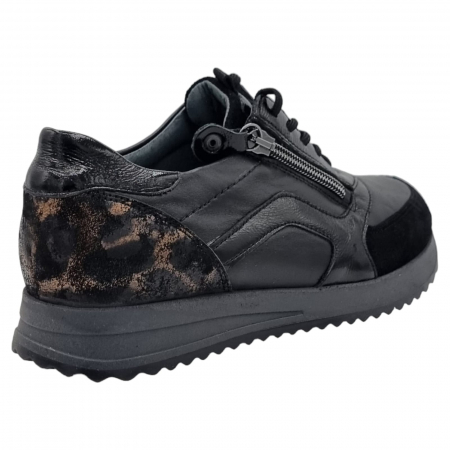 Pantofi Damă Casual Confort Din Piele Negru Neagră 5130 [3]