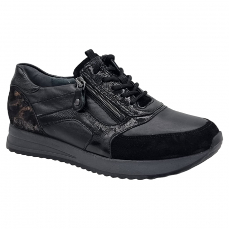 Pantofi Damă Casual Confort Din Piele Negru Neagră 5130 [2]