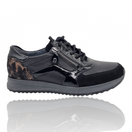 Femei - Pantofi Damă Casual Confort Din Piele Negru Neagră 5130