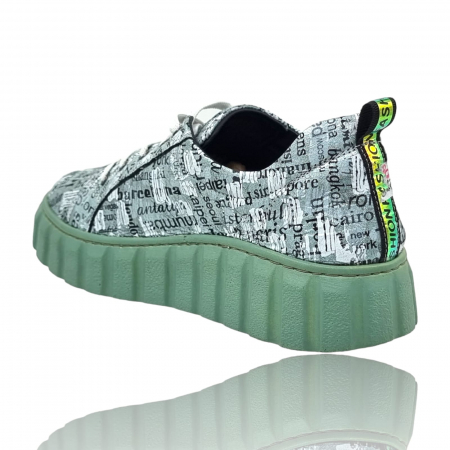 Pantofi Damă Casual Confort Din Piele Verde 5114 [3]