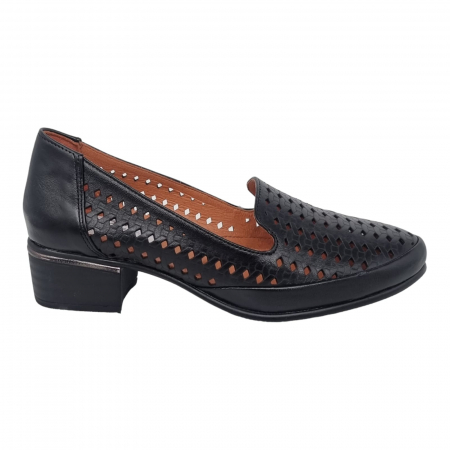 Femei - Pantofi Damă Casual Din Piele Naturală Negru 4004