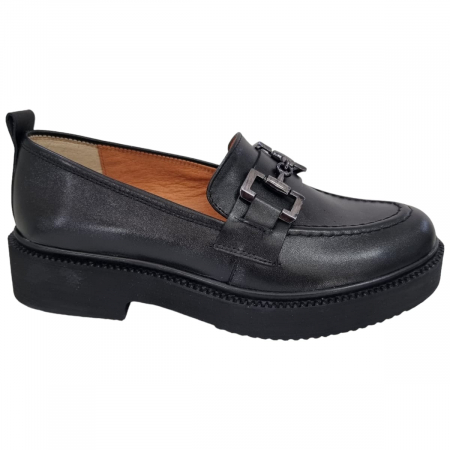 Femei - Pantofi Damă Casual Din Piele Naturală Negru 5097