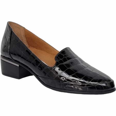 Pantofi Damă Casual Confort Din Piele Naturală Neagră  5011 [3]