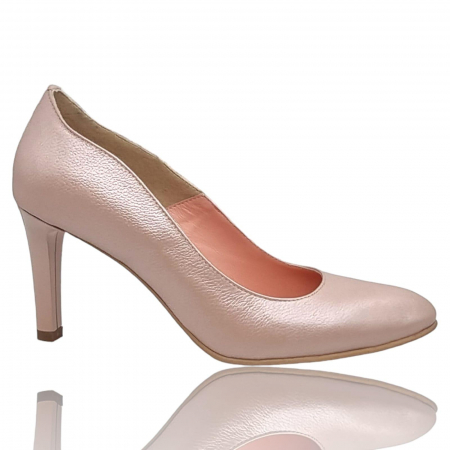 Pantofi cu Toc - Pantofi Damă Eleganți Din Piele Naturală Nude 15043