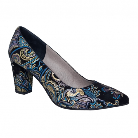Pantofi cu Toc - Pantofi Damă Eleganți Din Piele Naturală Neagră Regală 16037