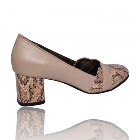 Pantofi Damă Eleganți Din Piele Naturală Nude Cr 16041 [4]