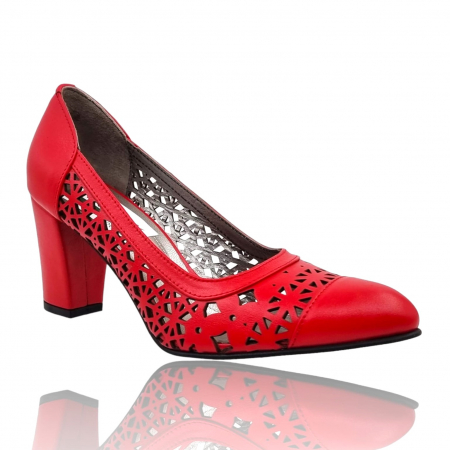 Pantofi cu Toc - Pantofi Damă Eleganți Din Piele Naturală 16081
