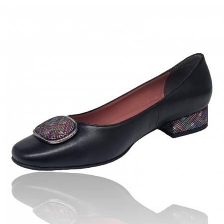 Pantofi Damă Eleganți Din Piele Naturală Neagră 16253 [4]